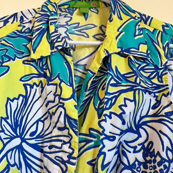 Island Republic Floral sleeveless blouse with cute tie, size XL - Picture 4 of 14